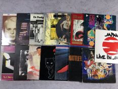 15 Punk/New Wave LPs/12" including: Siouxsie & The Banshees, Japan, Sex Pistols, U2, Stranglers,