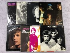 8 Scott Walker/Walker Brothers LPs including Any Day Now, The Moviegoer, Looking Back With, Scott,