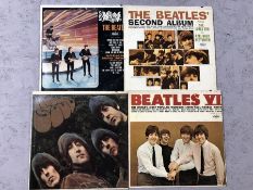 The Beatles LPs: 4 original US pressings on Rainbow Rim Capitol label including: "Something New", "