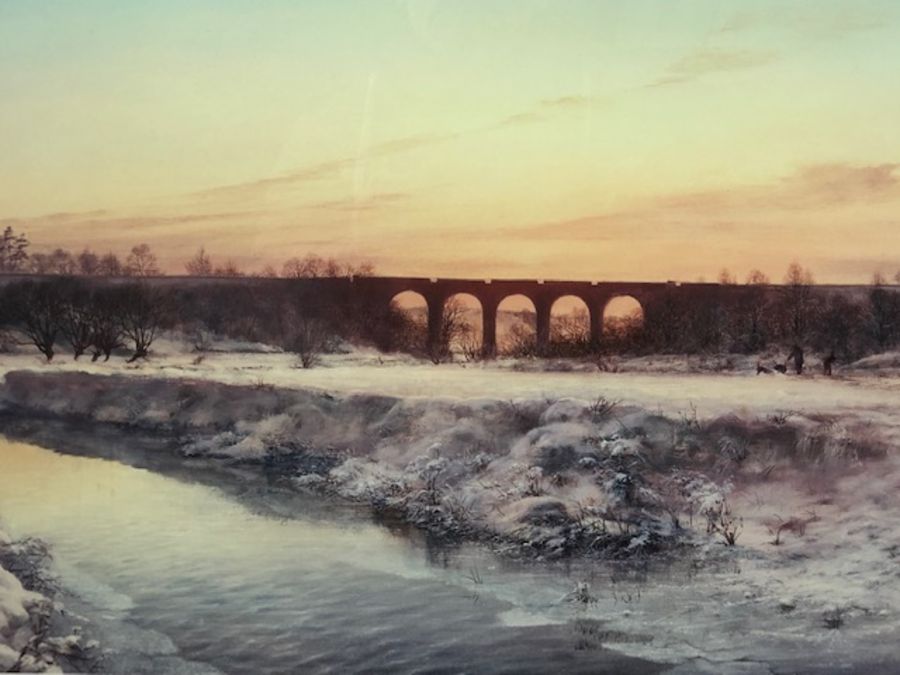PHILIP JACKSON, limited edition print 'Winter Sunset, Cary Valley' 1986, signed lower right, 155/ - Image 2 of 4