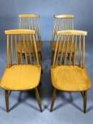 Four Mid Century stick back chairs