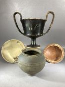 Good collection of terracotta and clay vessels of varying age, the largest approx 18cm in height