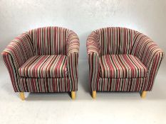 Pair of modern tub chairs