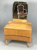 Mid Century dressing table with mirror and two drawers under