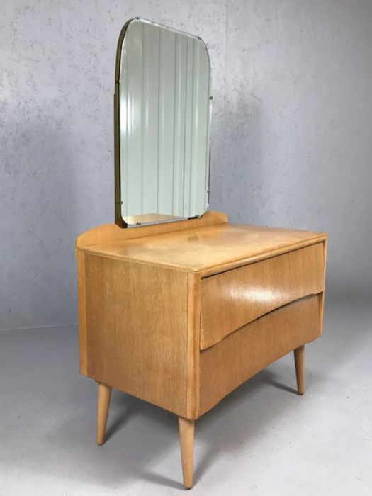 Mid Century dressing table with mirror and two drawers under - Image 5 of 5
