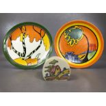 Two Wedgwood Limited Edition Plates in the Bizarre Collection Living Landscapes of Clarice Cliff, '
