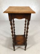 Occasional table / plant stand on barley twist legs, approx 67cm in height