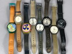 Collection of eight SWATCH watches swiss made (untested)