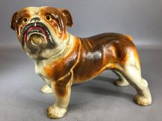 Cast iron model of a bulldog, approx 23cm in length