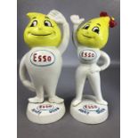Pair of reproduction Esso figure money boxes, each approx 22cm in height
