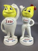 Pair of reproduction Esso figure money boxes, each approx 22cm in height