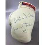 Sporting interest: Lonsdale White leather Boxing Glove signed "Best Wishes Lennox Lewis 1997" signed