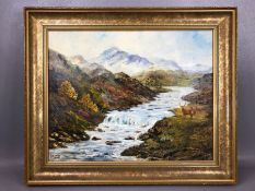 B HANSON, oil painting of a Scottish landscape, signed and dated 1995 lower left, approx 49cm x