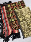 Three vintage blankets / throws