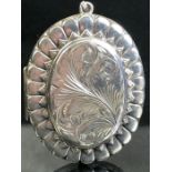 Hallmarked Silver Oval Locket approx 5.2 x 4cm and 24g