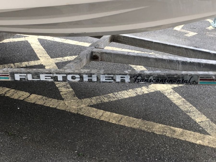 Speedboat: A Black Max Fletcher Speed boat on a road/ launch trailer with a YAMAHA 60HP outboard - Image 6 of 18