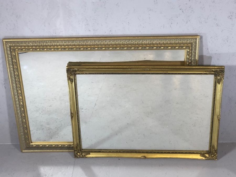 Three gilt framed mirrors, the largest approx 74cm x 106cm - Image 3 of 4