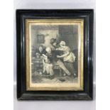 "The Valentine" Painted and engraved by John Burnett 1820 and framed approx 26 x 33cm