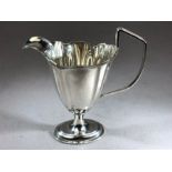 George IV Hallmarked Silver creamer on oval lead weighted base London 1825 approx 10.5cm tall