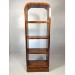 Tall Art Deco style shelving unit, approx 173cm tall x 60cm wide