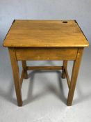 Vintage Child's school desk, approx 57cm x 46cm x 70cm tall