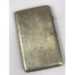 Silver Hallmarked Cigarette case approx 14 x 8.5cm and 225g hallmarked Birmingham by maker John Rose