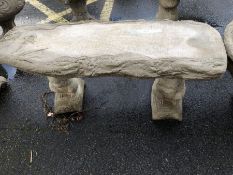 Timber style bench on Squirrel plinths