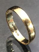 9ct Gold ring size 'O' approx 1.9g