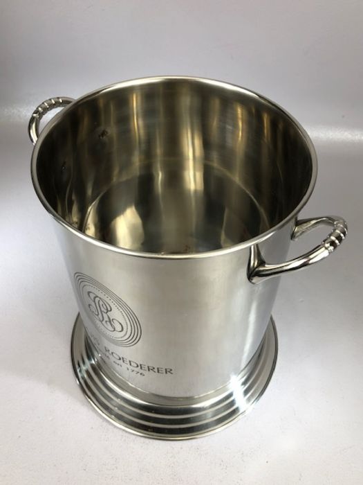 Twin handled champagne cooler / ice bucket marked 'Louis Roederer', approx 25cm in height - Image 4 of 6