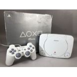 Sony PlayStation, PS ONE, vintage games console, boxed