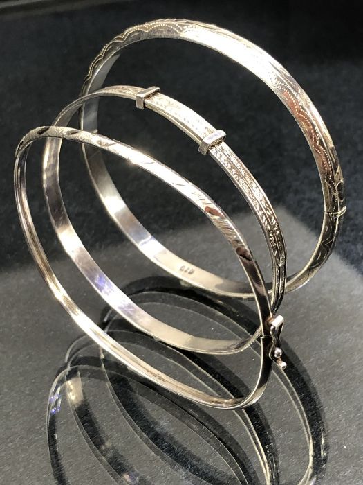 Three silver bangles - Image 5 of 5