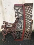 Cast iron bench in need of restoration