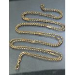 9ct Gold very long 150cm chain possibly a housekeepers Chatelaine approx 17.54g