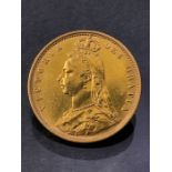 Gold Half Sovereign Shield back dated 1892