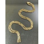 9ct Curb link Gold chain approx 54cm marked 9KT & ITALY total weight approx 8g