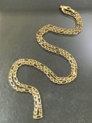 9ct Curb link Gold chain approx 54cm marked 9KT & ITALY total weight approx 8g