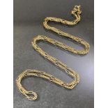9ct Gold link Chain approx 60cm in length and 4.6g