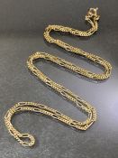 9ct Gold link Chain approx 60cm in length and 4.6g