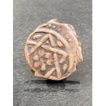 Ancient Bronze coin/ Stater possibly a Durotrigan coin, weighs approx 2.4g & 19mm across