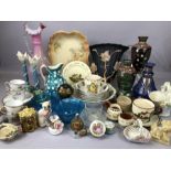Large collection of ceramics and glassware to include Goa France tea ware, Devon Pottery, pair of