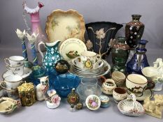Large collection of ceramics and glassware to include Goa France tea ware, Devon Pottery, pair of
