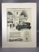 'Arrol-Johnston' car advert for Punch magazine, dated February 15th, 1922, approx 27cm x 19cm