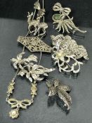 Collection of Good Marcasite Jewellery items, 10 in total