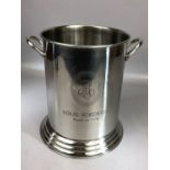Twin handled champagne cooler / ice bucket marked 'Louis Roederer', approx 25cm in height