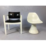 Two Mid Century / retro chairs: a Maurice Burke for Arkana mushroom design chair and a Cornwell