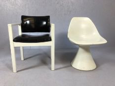 Two Mid Century / retro chairs: a Maurice Burke for Arkana mushroom design chair and a Cornwell