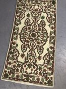 Kasmiri hand-stitched wool chain / rug, approx 108cm x 55cm