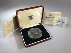 British Commemorative Medallion, hallmarked Birmingham Silver diameter approx.53mm Royal Mint End of