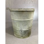 Vintage galvanised 'Anti Splash' wash tub / dolly, approx 54cm in height x 47cm in diameter