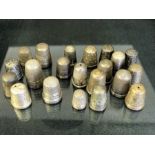 Collection of 20 silver Thimbles of various designs and conditions (total weight approx 86g)